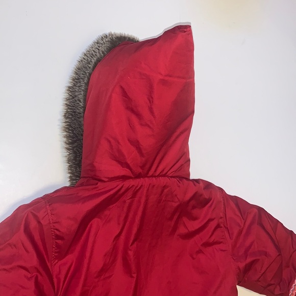 Inuk Red Vintage Inuit Parka with Faux Fur Trim - Children’s Size 6 - Picture 6 of 14
